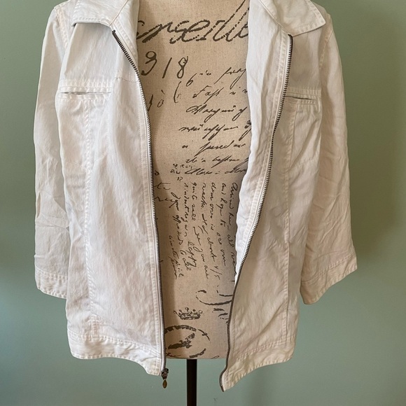 Women’s Chicos 3/4 Sleeve Zip-up Jacket Size 2 - Picture 3 of 10